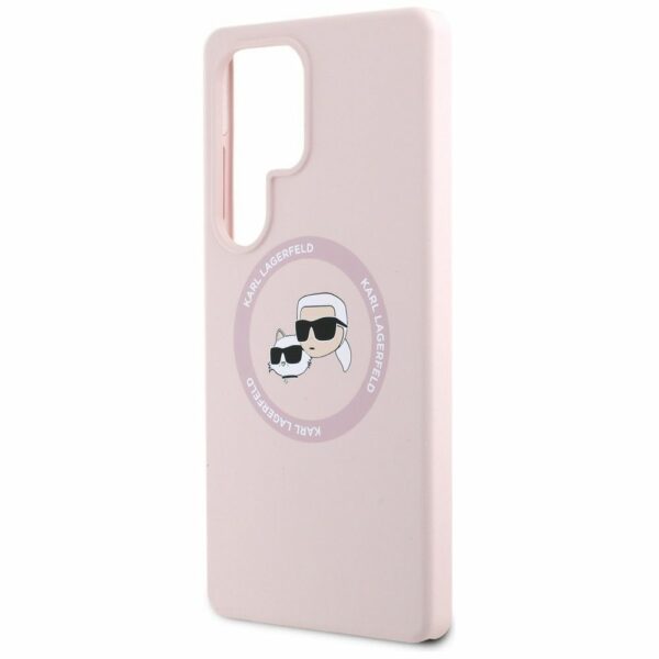 KARL LAGERFELD case for SAMSUNG S25 Ultra KLHMS25LSKCHTCP (Magnetic Silicone Double Heads) pink