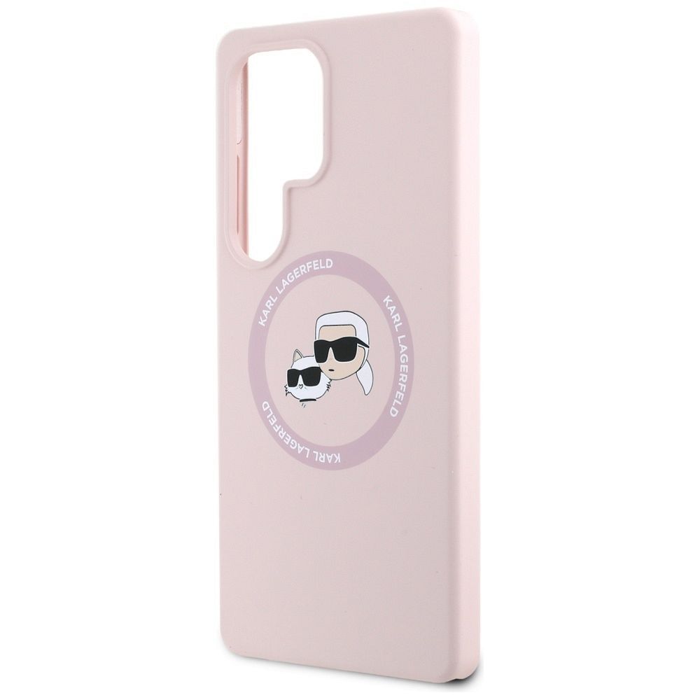 KARL LAGERFELD case for SAMSUNG S25 Ultra KLHMS25LSKCHTCP (Magnetic Silicone Double Heads) pink