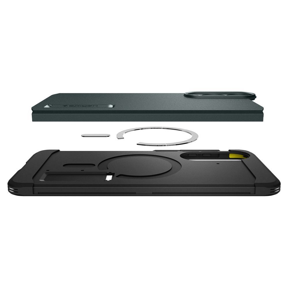 SPIGEN case TOUGH ARMOR compatible with MagSafe for SAMSUNG S25 Edge abyss green
