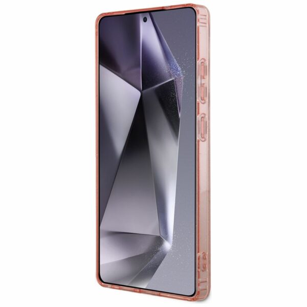 GUESS case for SAMSUNG S25 Ultra GUHMS25LHG4PRTGP (Magnetic IML Metal Glitter 4G Circle Triangle) pink