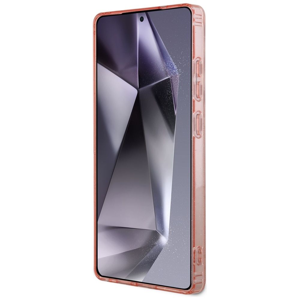 GUESS case for SAMSUNG S25 Ultra GUHMS25LHG4PRTGP (Magnetic IML Metal Glitter 4G Circle Triangle) pink