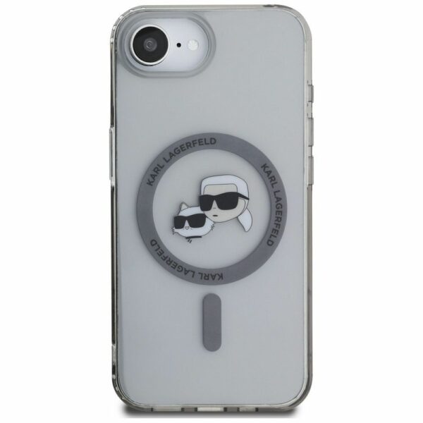 KARL LAGERFELD case for IPHONE 16e (SE 4 2025) compatible with MagSafe KLHMPSE4HLSKCK (IML Metal KC Heads) black