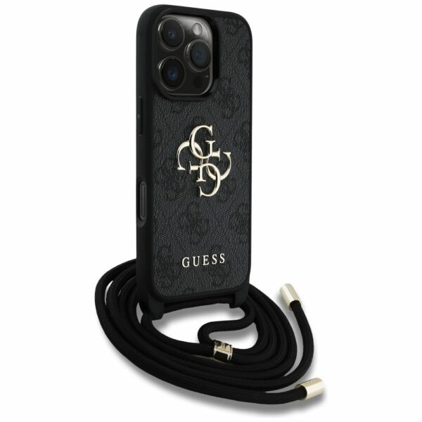 GUESS case for IPHONE 16 Pro GUHCP16LP4GMGCRK (CBDY PU 4G Big Logo W/Cord Strap) black