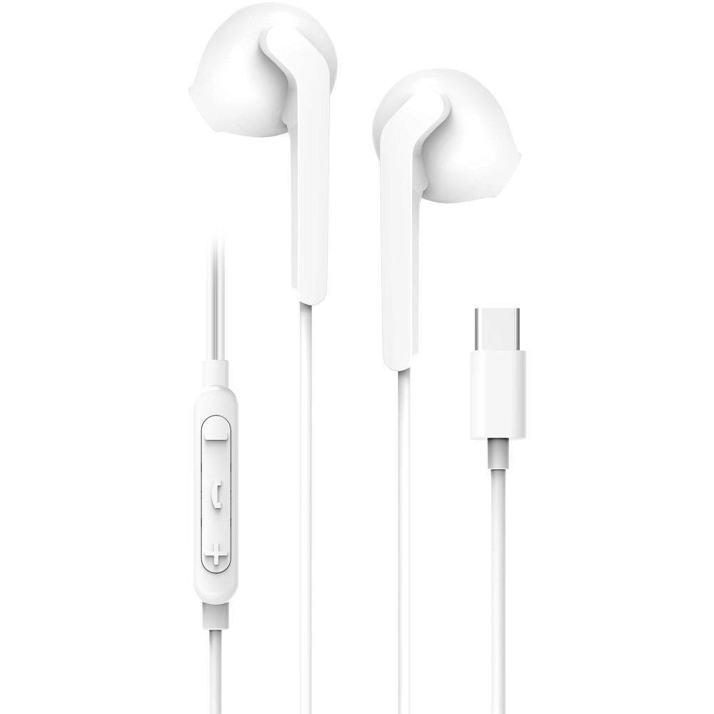 Ακουστικά In-Ear Type-C BLUE STAR PA-M15C-R με Μικρόφωνο & DAC - Λευκά