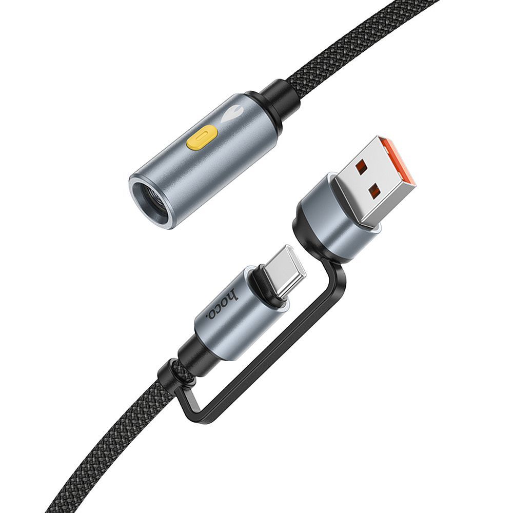HOCO cable USB A / Type C to cigarete lighter UA38B 0,3 m black