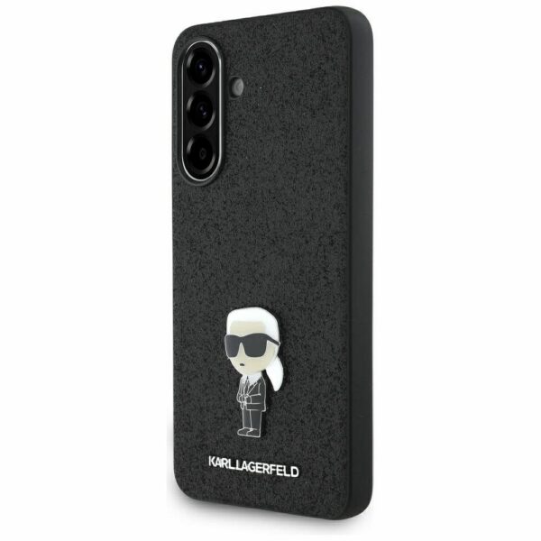 KARL LAGERFELD case for SAMSUNG A56 KLHCSA56GKNPSK (Fixed Glitter W/ Ikonik Metal Pin) black