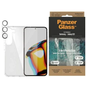 PanzerGlass Bundle 3in1 Transparent Case + Film + Camera Protector for Samsung Galaxy S23eng