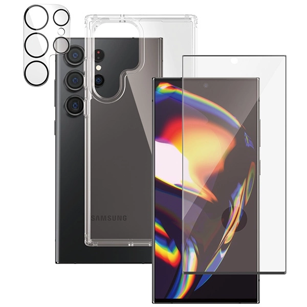 PanzerGlass Bundle 3in1 Transparent Case + Film + Camera Protector for Samsung Galaxy S23 Ultraeng