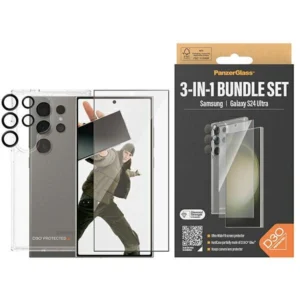 PanzerGlass Bundle 3in1 Transparent Case + Film + Camera Protector for Samsung Galaxy S24 Ultraeng