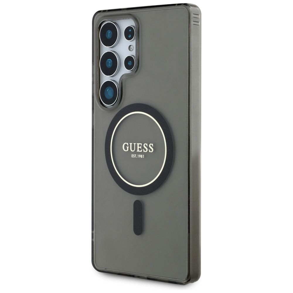 Θήκη Κινητού GUESS Samsung S25 Ultra Μαύρη Glitter Μαγνητική