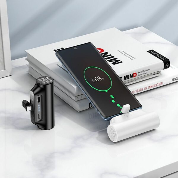 HOCO Powerbank 3000mAh με Ενσωματωμένο Connector Type-C J147 Μαύρο