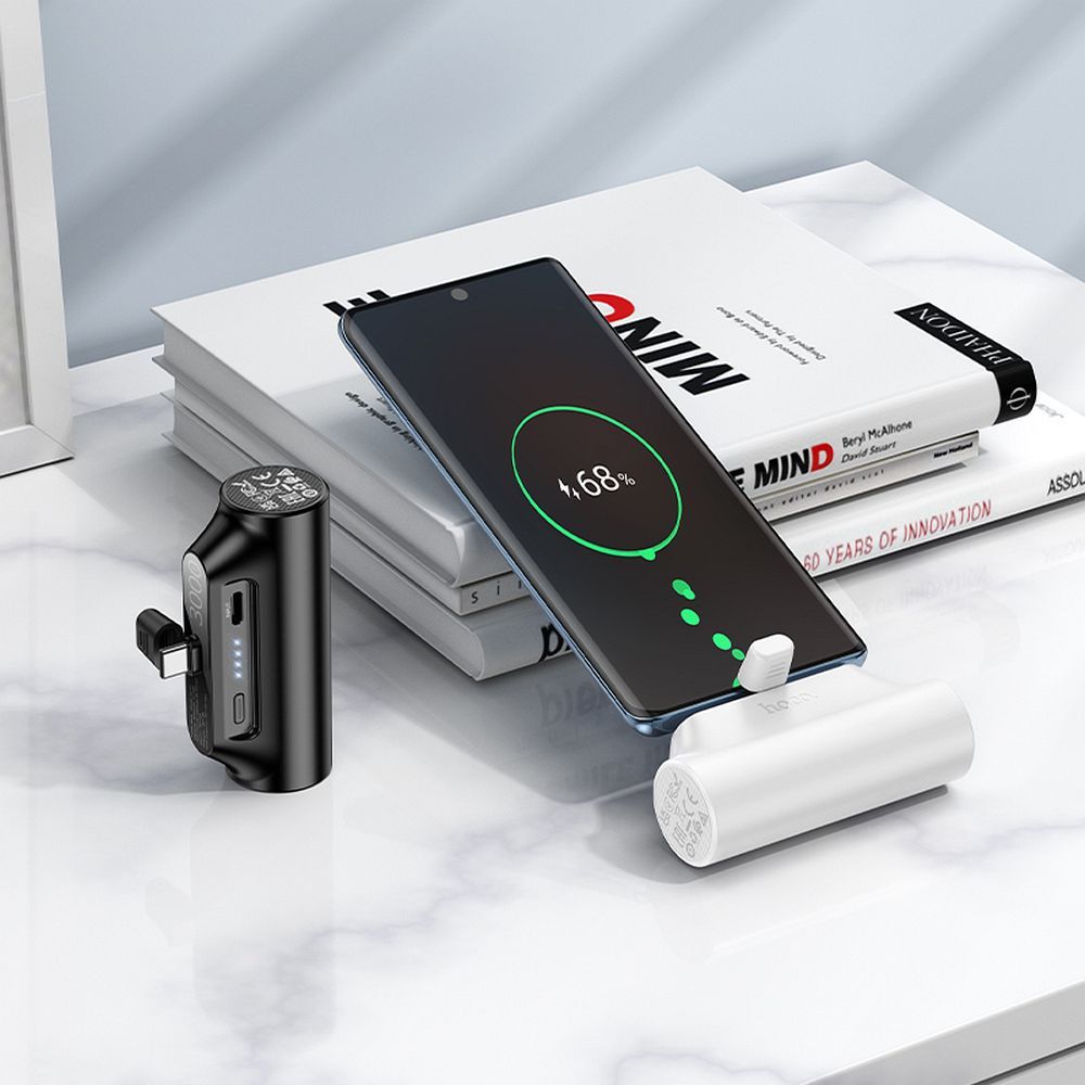HOCO Powerbank 3000mAh με Ενσωματωμένο Connector Type-C J147 Μαύρο