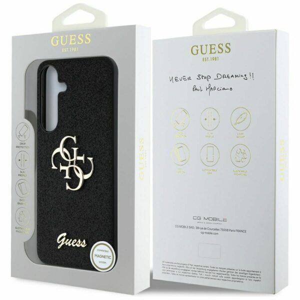 Θήκη Κινητού GUESS Samsung S25 Glitter Big 4G Μαύρη