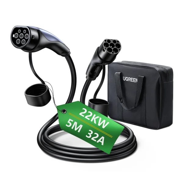 Ugreen EV708 32A 22kW 5m IP55 Electric Car Charging Cable - Blackeng
