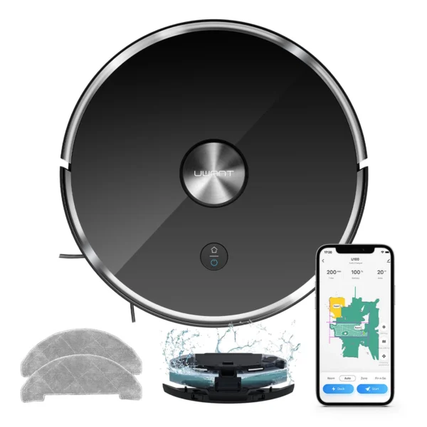 UWANT U100 Lite Robot Vacuum Cleaner with Mop Function + Charging Station - Grayeng