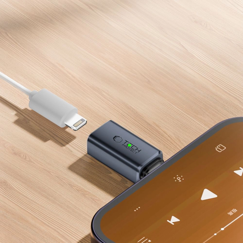 Tech-Protect UltraBoost Type-C to Lightning adapter - grayeng