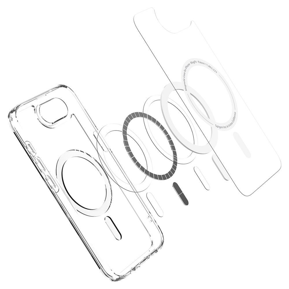 SPIGEN case ULTRA HYBRID MAG compatible with MagSafe for IPHONE 16E 2025 white