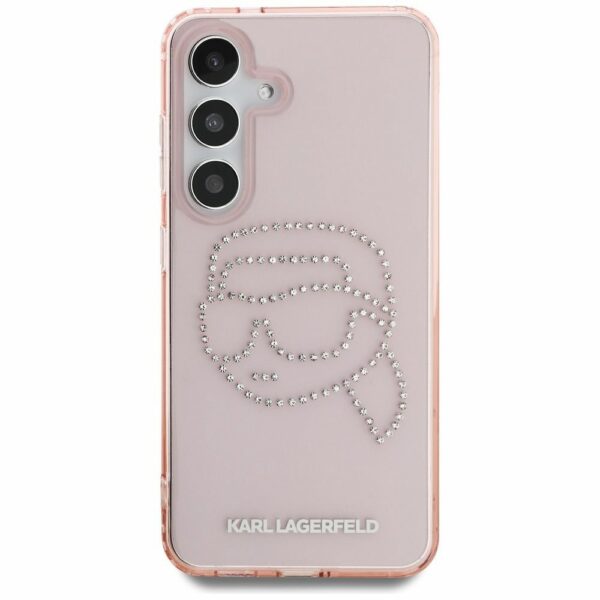 KARL LAGERFELD case for SAMSUNG S25 KLHCS25SHKHDCELP (IML Rhinestones K Head) pink