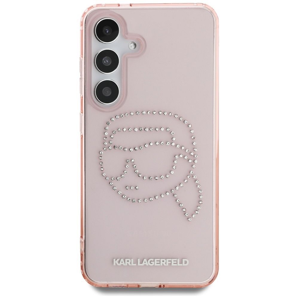KARL LAGERFELD case for SAMSUNG S25 KLHCS25SHKHDCELP (IML Rhinestones K Head) pink