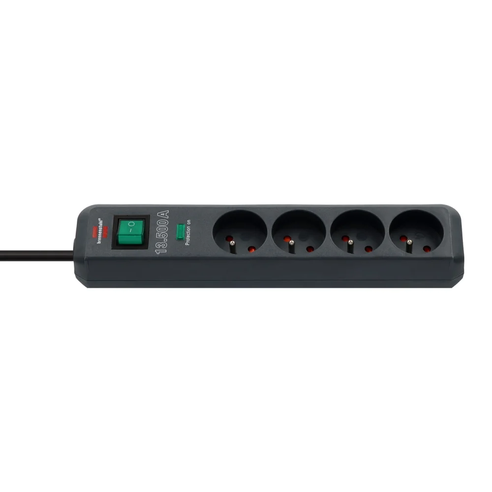 Brennenstuhl Eco-Line surge protector strip 4 sockets 1.5m 13.500A - blackeng