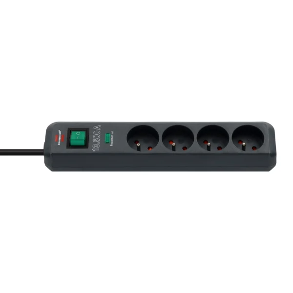 Brennenstuhl Eco-Line surge protector strip 4 sockets 1.5m 13.500A - blackeng
