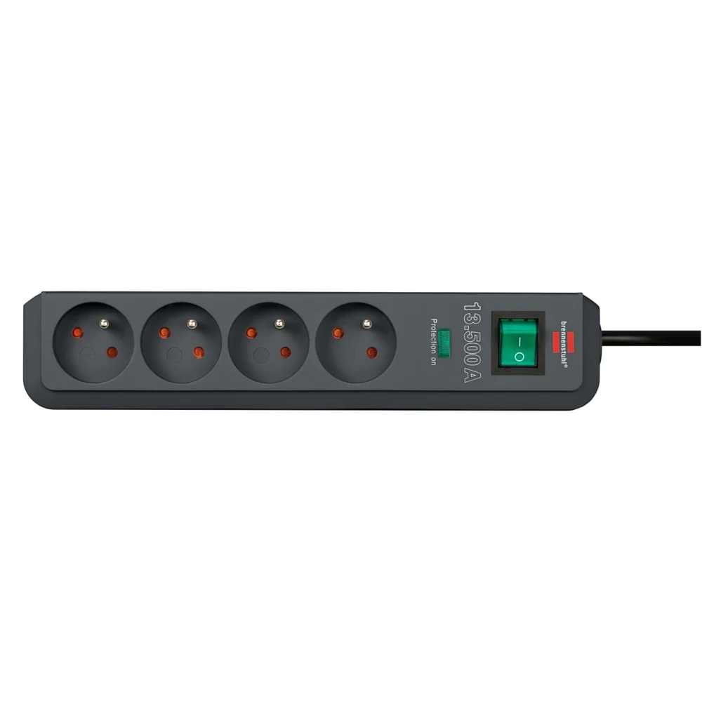 Brennenstuhl Eco-Line surge protector strip 4 sockets 1.5m 13.500A - blackeng