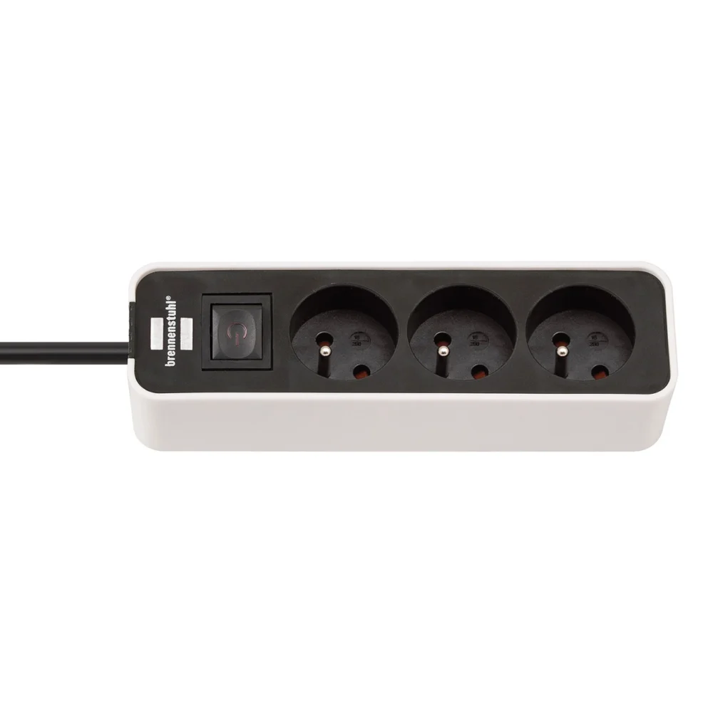 Brennenstuhl Ecolor power strip 3 sockets 3m - whiteeng
