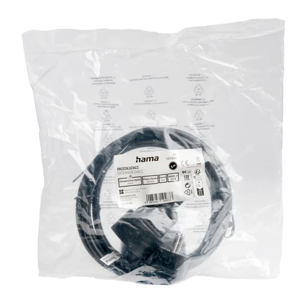 Hama Standard 2m Extension Cord - Blackeng