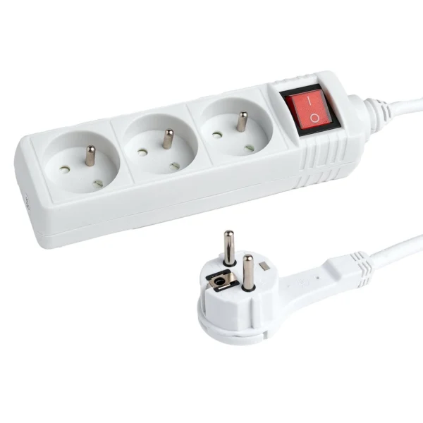Hama Standard 3-socket power strip 1.5m - whiteeng