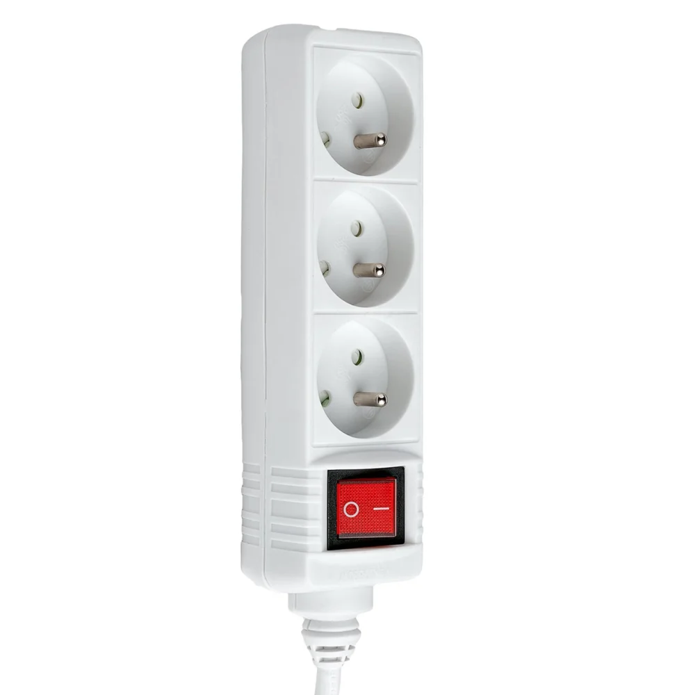 Hama Standard 3-socket power strip 1.5m - whiteeng