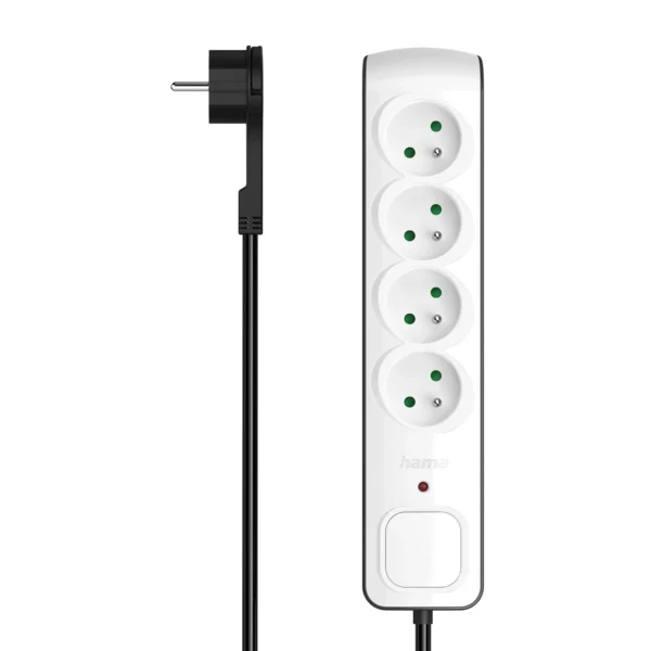 Hama Premium 4-Socket Surge Protector Strip 1.5m - Whiteeng