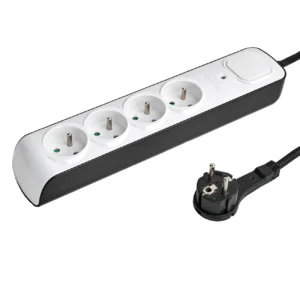 Hama Premium 4-Socket Surge Protector Strip 1.5m - Whiteeng