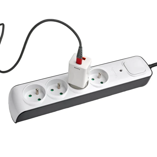 Hama Premium 4-Socket Surge Protector Strip 1.5m - Whiteeng