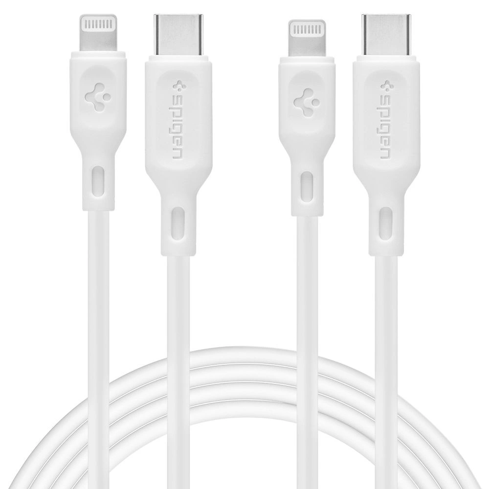 Spigen DuraSync MFi USB-C / Lightning Cable 2-Pack 100cm - Whiteeng
