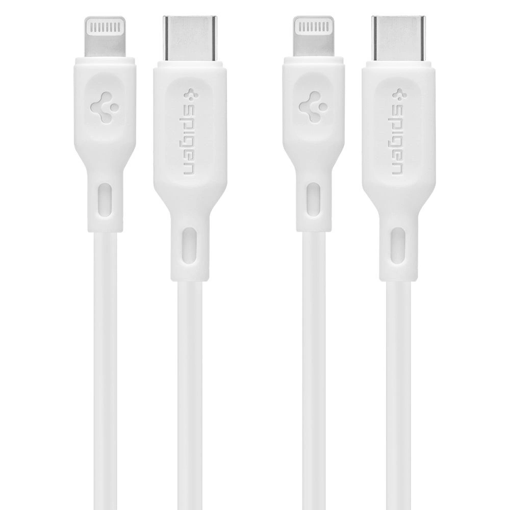 Spigen DuraSync MFi USB-C / Lightning Cable 2-Pack 100cm - Whiteeng