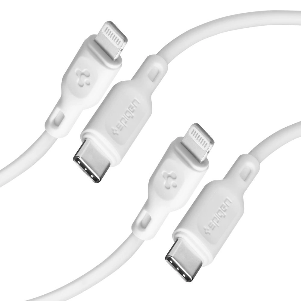 Spigen DuraSync MFi USB-C / Lightning Cable 2-Pack 100cm - Whiteeng
