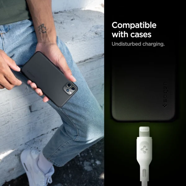 Spigen DuraSync MFi USB-C / Lightning Cable 2-Pack 100cm - Whiteeng