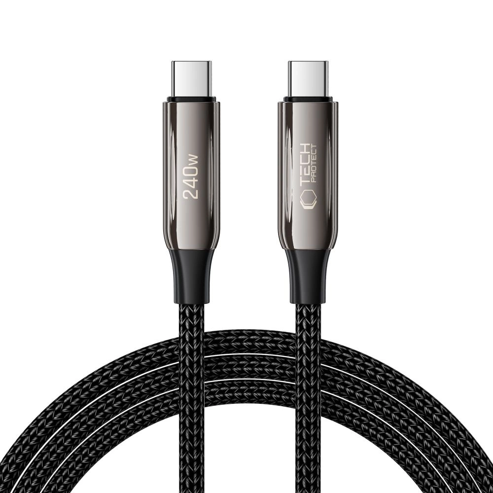 Tech-Protect UB10T Ultraboost USB-C PD240W/QC4.0 Cable 200cm - Blackeng