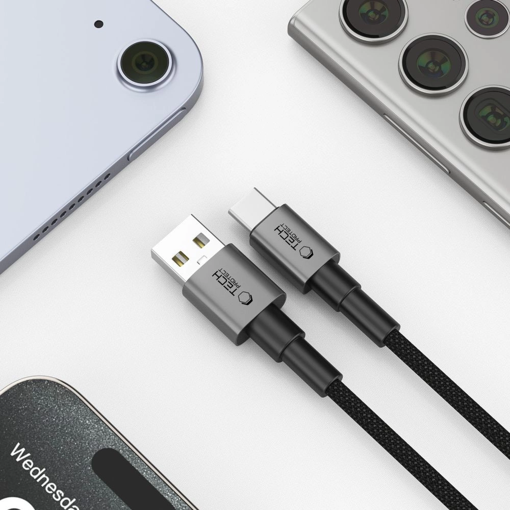 Tech-Protect UltraBoost DNA USB-A / USB-C Cable 15W/3A 50cm - Grayeng