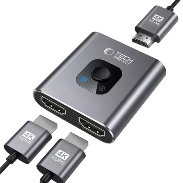 Tech-Protect HB07 HUB Adapter 2in1 HDMI 4K 60HZ - grayeng