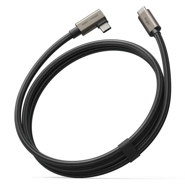 Ringke 3.2 gen. 2x2 USB-C, PD 3.1 240W 1m angled cable - blackeng