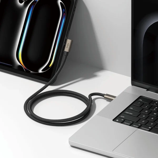 Ringke 3.2 gen. 2x2 USB-C, PD 3.1 240W 1m angled cable - blackeng