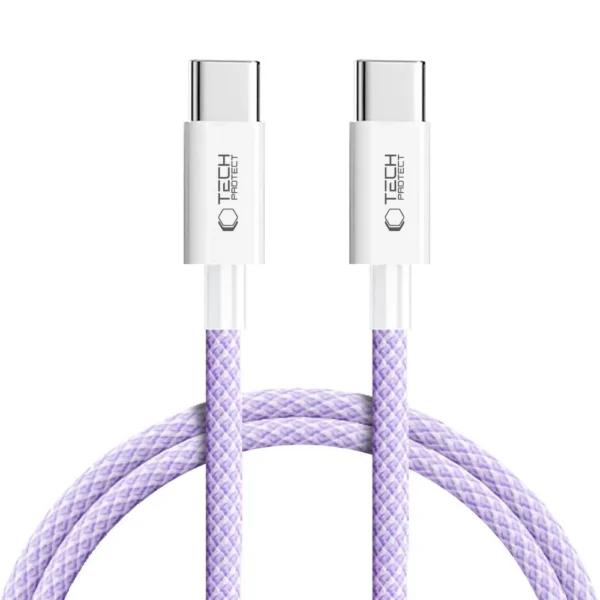 Tech-Protect Ultraboost Lite USB-C PD60W/3A Cable 1m - Purpleeng