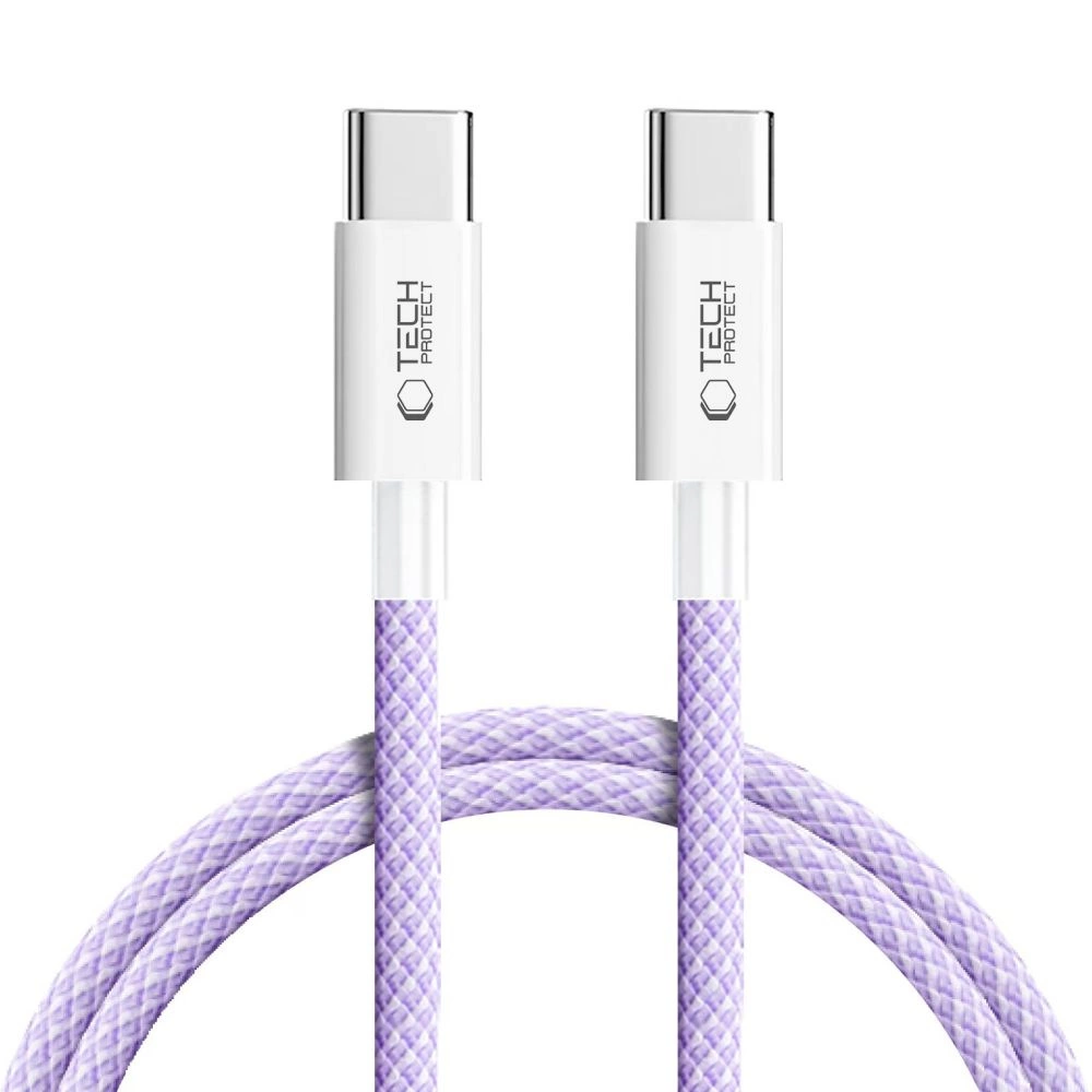 Tech-Protect Ultraboost Lite USB-C PD60W/3A Cable 1m - Purpleeng
