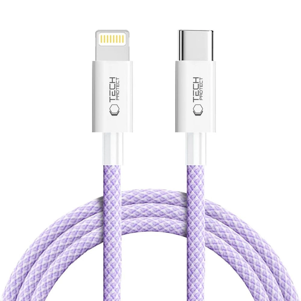 Tech-Protect Ultraboost Lite Lightning Cable PD60W/3A 2m - Purpleeng