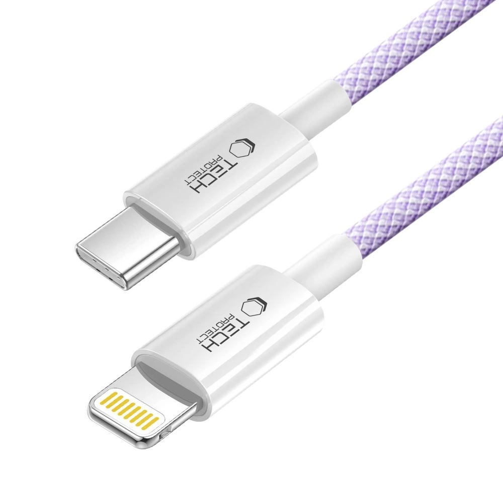 Tech-Protect Ultraboost Lite Lightning Cable PD60W/3A 2m - Purpleeng