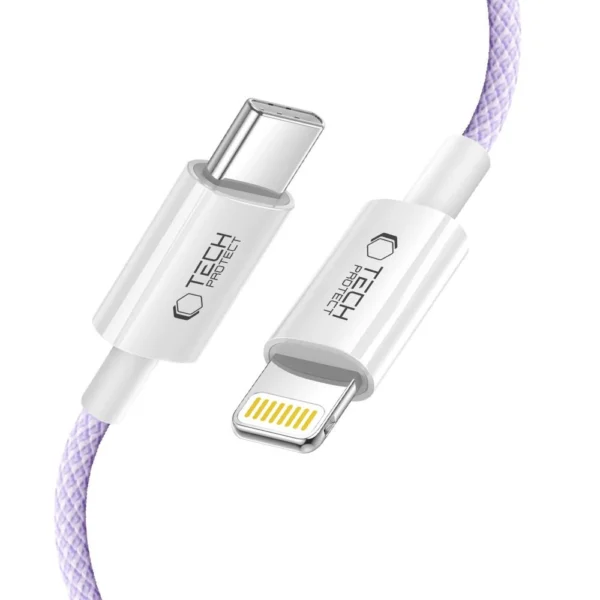 Tech-Protect Ultraboost Lite Lightning Cable PD60W/3A 2m - Purpleeng