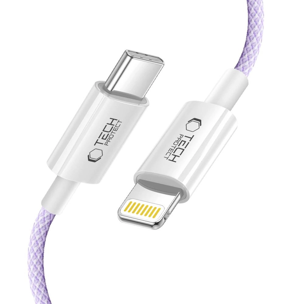Tech-Protect Ultraboost Lite Lightning Cable PD60W/3A 2m - Purpleeng