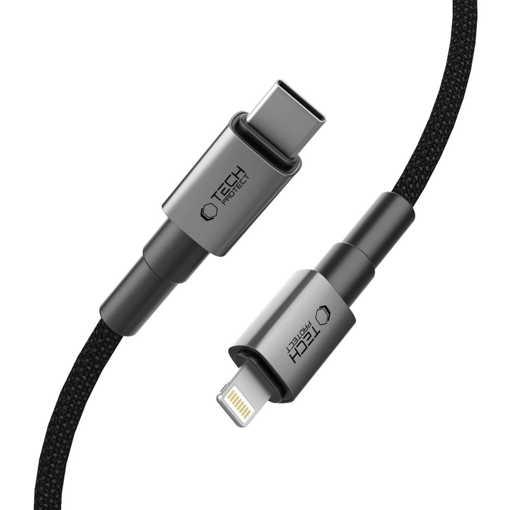 Tech-Protect Ultraboost DNA USB-C / Lightning PD27W/3A cable 25 cm - grayeng