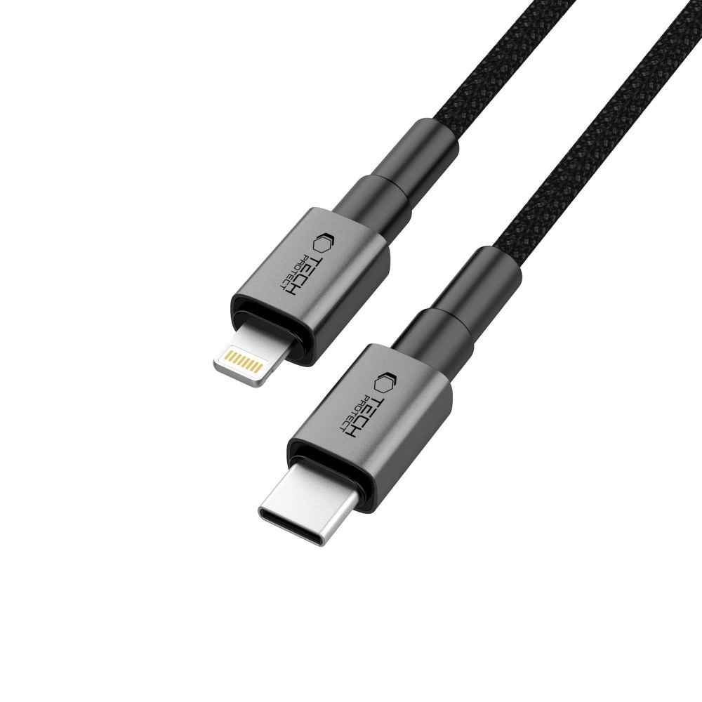 Tech-Protect Ultraboost DNA USB-C / Lightning PD27W/3A cable 25 cm - grayeng